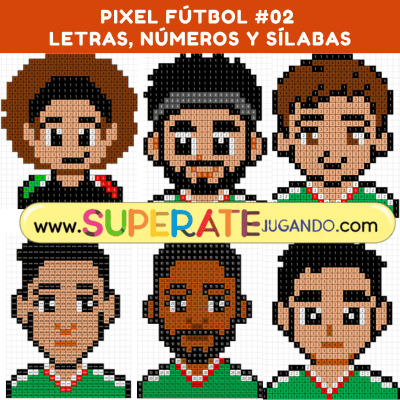 Pixel Futbol 02 - Letras, Números y Sílabas